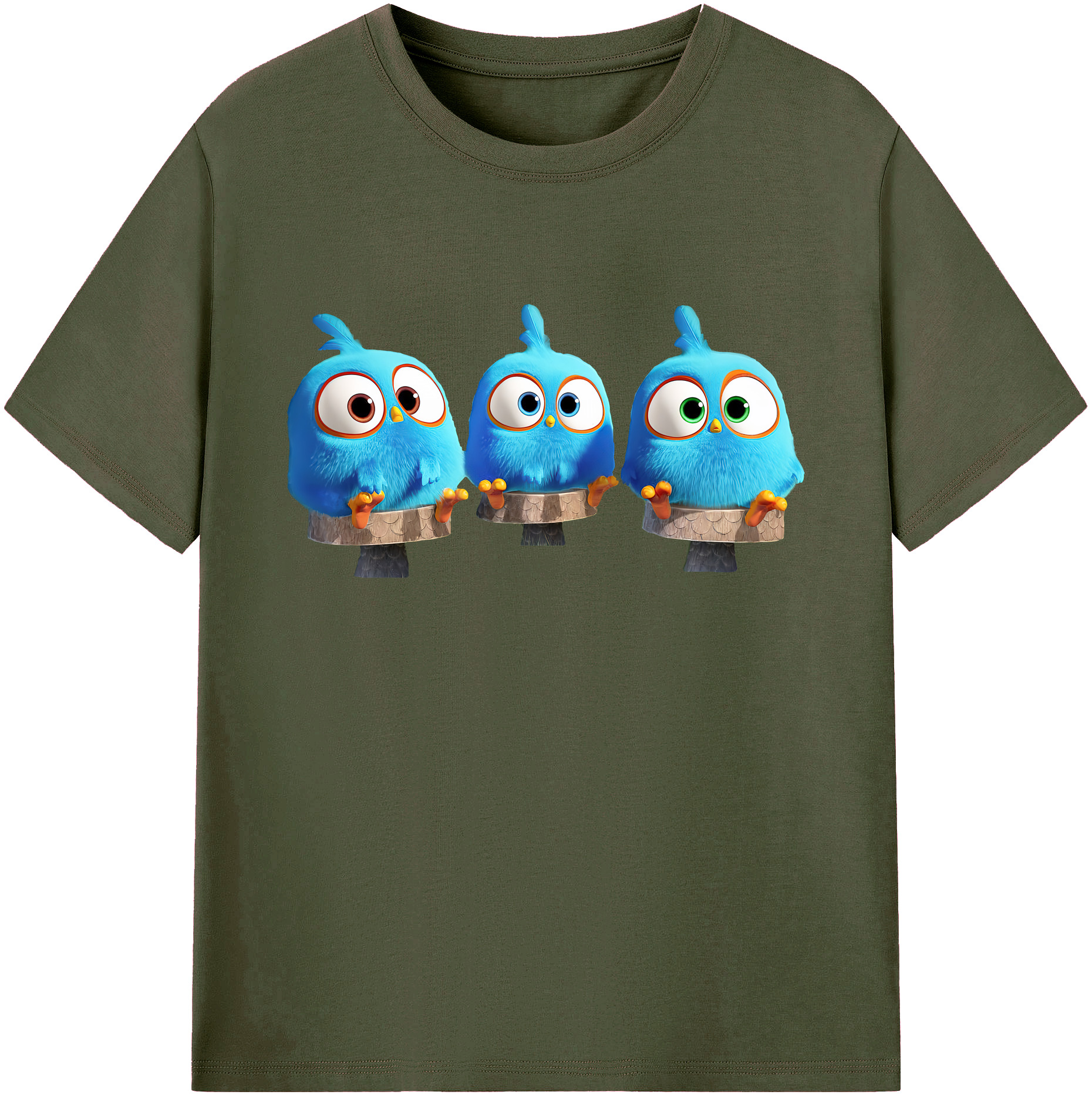 （画像用） Angry Birds アングリーバード 綿100％ メンズ半袖Tシャツ｜肌触りやわらか＆通気性